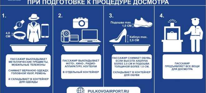 Провоз ручной клади и прохождение контроля безопасности